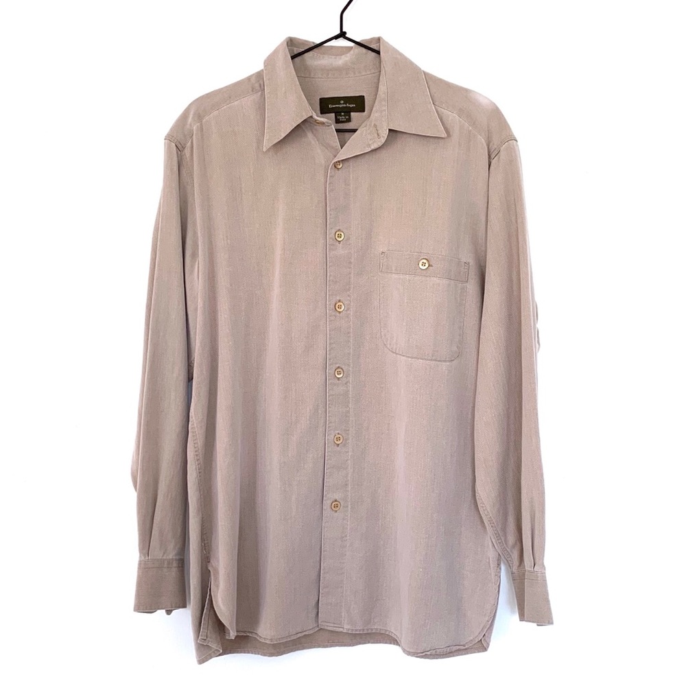 Ermenegildo Zegna Twill Button Down Shirt